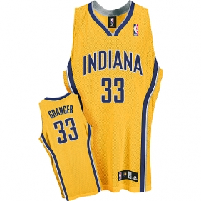 NBA Indiana Pacers 33 Danny Granger Yellow Authentic Jersey